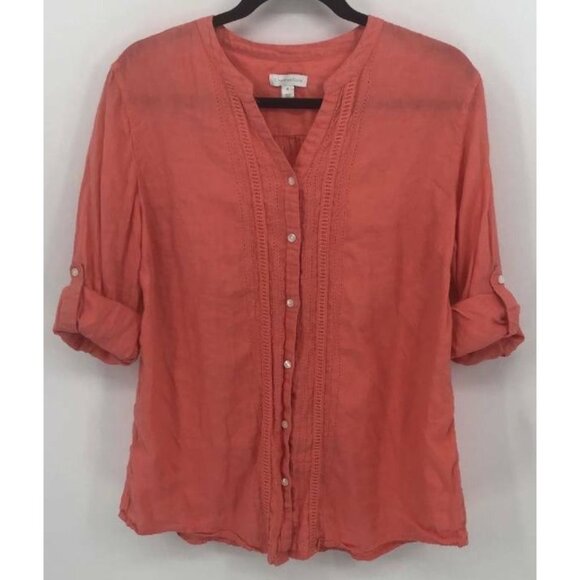 Coldwater Creek Linen Tunic Top XL Extra Large - Picture 1 of 5